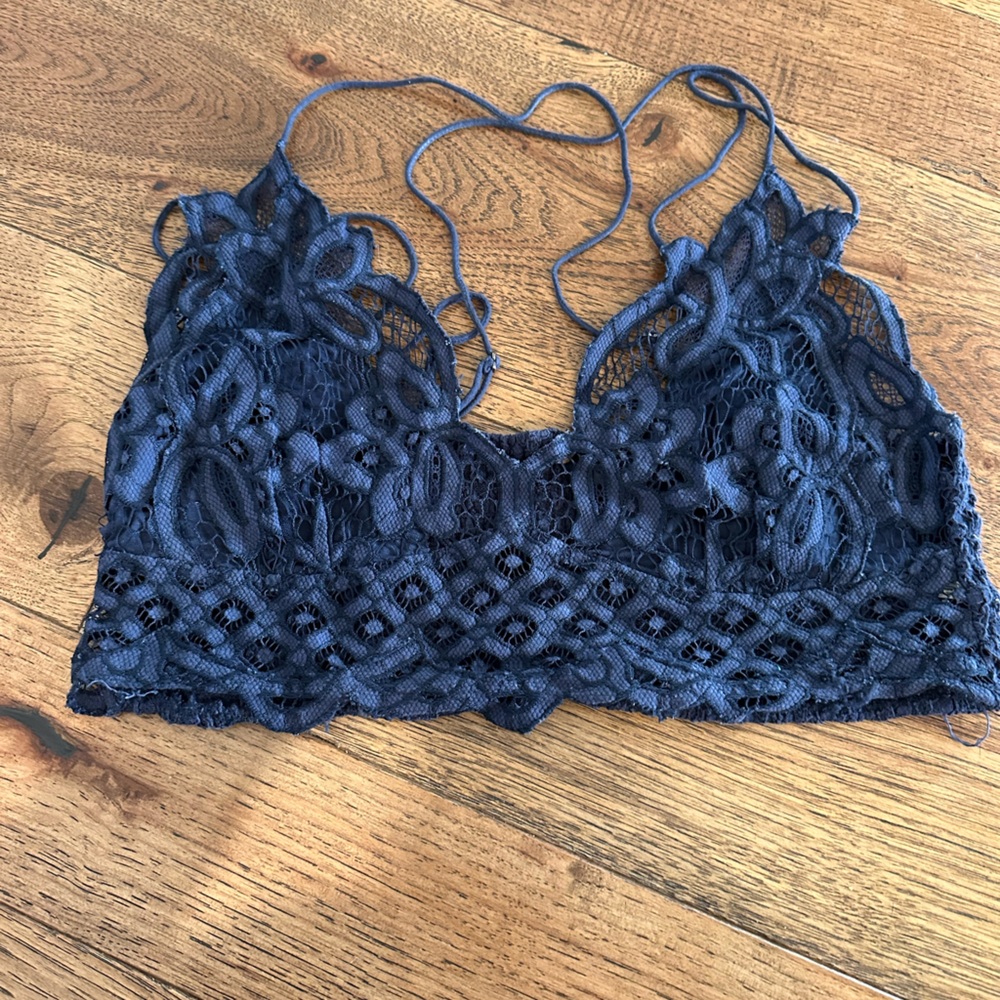 Lace Bralette in Navy Blue